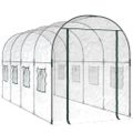 vidaXL Skleník priehľadný 160x400x190 cm PVC a práškovaná oceľ
