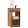 vidaXL Nočné skrinky so zásuvkou 2 ks staré drevo 35x34x66,5 cm