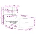 vidaXL Posteľ s knižnicou bez matraca vosková 90x200 cm masívne drevo