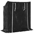 vidaXL Regál na krbové drevo s pláštenkou 100,5x40,5x110,5 cm