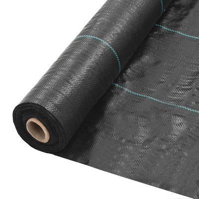 vidaXL Tkanina proti burine PP 1x25 m čierna