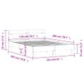 vidaXL Posteľný rám s čelom dymový dub 150x200 cm kompozitné drevo