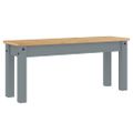 vidaXL Jedálenská lavica PANAMA sivá 105x30x45 cm borovicový masív