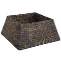vidaXL Okrúžok na vianočný stromček Štvorcový Čierna 60 x 60 x 28 cm