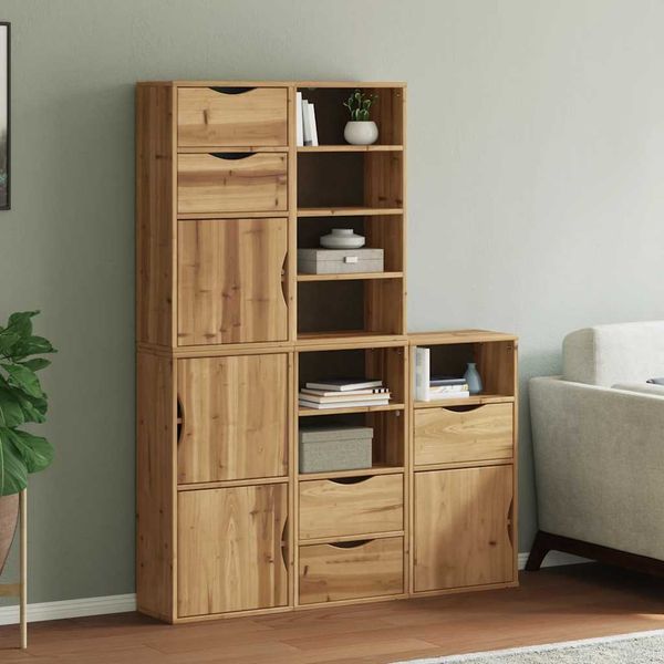 VidaXL Bočná skrinka 5 ks "ODDA" 40x24x79 cm borovicový masív