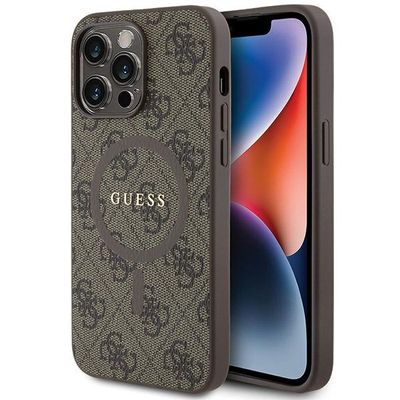 Puzdro Guess pre iPhone 13 Pro Max 6,7" GUHMP13XG4GFRW hnedá HC MAGSAFE PU 4G RING CLASSIC LOGO