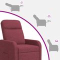 vidaXL Masážne relaxačné kreslo Víno červené Látka