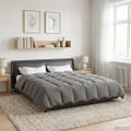 vidaXL Prikrývka na celý rok 240 x 260 cm 4 ročné obdobia Svetlosivá