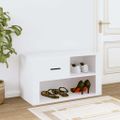 vidaXL Botník biely 80x35x45 cm spracované drevo
