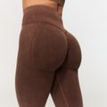 Dámske bezšvové legíny Fierce Brown - GymBeam, veľkosť S