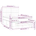 vidaXL Posteľný rám boxspring s matracom modrý 140x200 cm látka