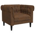 vidaXL Pohovka Chesterfield hnedá látka