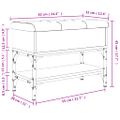 vidaXL Lavička na topánky dymový dub 62x32x45 cm kompozitné drevo