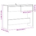 vidaXL Konzolový stolík staré drevo 100x35x76,5 cm kompozitné drevo