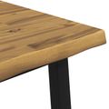 vidaXL 70 x 70 x 75 cm Pevné akáciové drevo Biela a čierna Štvorcový
