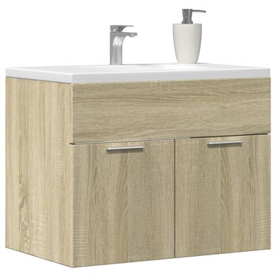 vidaXL Skrinka pod umývadlo, dub sonoma 60x38,5x46cm, kompozitné drevo