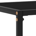 vidaXL Konzolový stolík čierny 100x35x75 cm tvrdené sklo