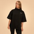 Dámske tričko Oversized Bliss Black - BeastPink, veľkosť S, veľkosť oblečenia S