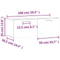 vidaXL Nástenná skrinka biela 100x36,5x35 cm kompozitné drevo