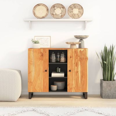 vidaXL Komoda s 2 dvierkami 90x33x75 cm masívna akácia
