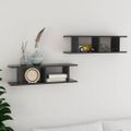 vidaXL Nástenné police 2 ks sivé 75x18x20 cm spracované drevo