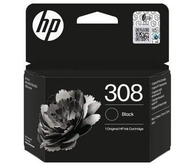 HP 308 atramentová náplň čierna, 7FP21UE