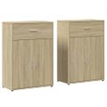 vidaXL Komody 2 ks dub sonoma 60x30x84 cm kompozitné drevo