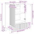 vidaXL Servírovacia skriňa so zásuvkou Staré drevo 66 x 34,5 x 95 cm