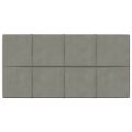 vidaXL Nástenné panely 12 ks bledosivé 60x30 cm zamat 2,16 m²