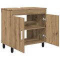 vidaXL Kozmetický stolík do kúpeľne Dub artisan 60 x 35 x 60 cm