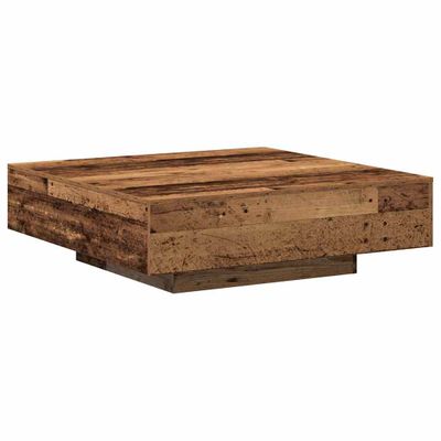 vidaXL Konferenčný stolík Staré drevo 100 x 100 x 31 cm