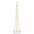 vidaXL LED vianočný stromček Teplá biela 51 x 51 x 190 cm Kov