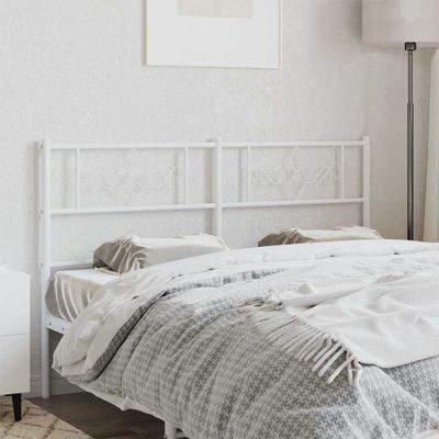 vidaXL Kovové náhradné čelo postele biele 120 cm