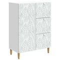 vidaXL Servírovacia skriňa Biela 66 x 34,5 x 90 cm Kompozitné drevo