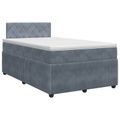 vidaXL Posteľ boxspring s matracom Tmavosivá 120 x 200 cm Zamat