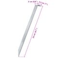 vidaXL Stanové kolíky 24 ks 22 cm Ø20 mm pozinkovaná oceľ