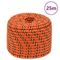vidaXL Lodné lano oranžové 14 mm 25 m polypropylén