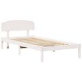 vidaXL Rám postele Biela 90 x 200 cm Masívne borovicové drevo