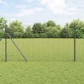 vidaXL Zváraná drôtená ohrada na upevnenie 10 x 1 m Sivá Sieťovina