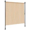 vidaXL Vonkajšia roleta oranžovo-biela 150x270 cm látka a oceľ