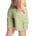 Pánske plavecké šortky Cargo Olive - GymBeam, veľkosť L
