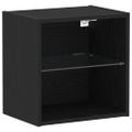 vidaXL Floating Shelf with LED Light 2 ks Čierna 40 x 28,5 x 40 cm