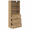 vidaXL Highboard Remeselný dub 69,5 x 32,5 x 180 cm Kompozitné drevo