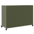 vidaXL Komoda olivovozelená 100,5x39x72 cm oceľ