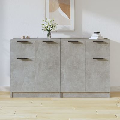 vidaXL Komody 2 ks betónové sivé 60x30x70 cm spracované drevo