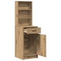 vidaXL Highboard Remeselný dub 41 x 40 x 135 cm Kompozitné drevo