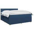 vidaXL Posteľ boxspring s matracom Modrá 140 x 200 cm Látka