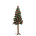 vidaXL Úzky vianočný stromček Zelená 150 cm
