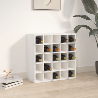 vidaXL Vinotéka biela 56x25x56 cm masívne borovicové drevo