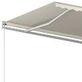 vidaXL Ručne zaťahovacia markíza 500x350 cm krémová
